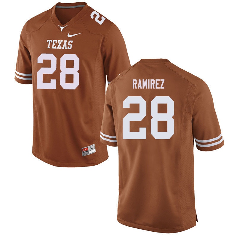 Men #28 Mason Ramirez Texas Longhorns College Football Jerseys Sale-Orange